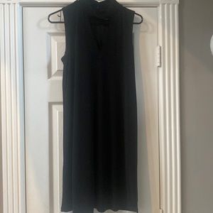 Women's Black playful Mock-neck swing Dress size small.